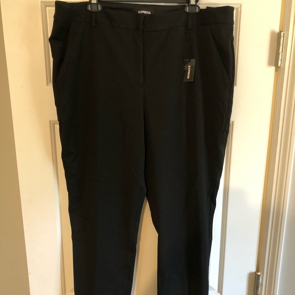 Express mid rise ankle length work pants